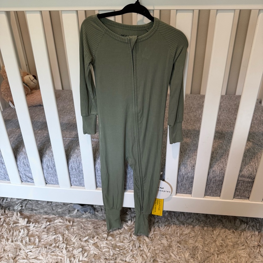 Little Sleepies Olive Green Zippy